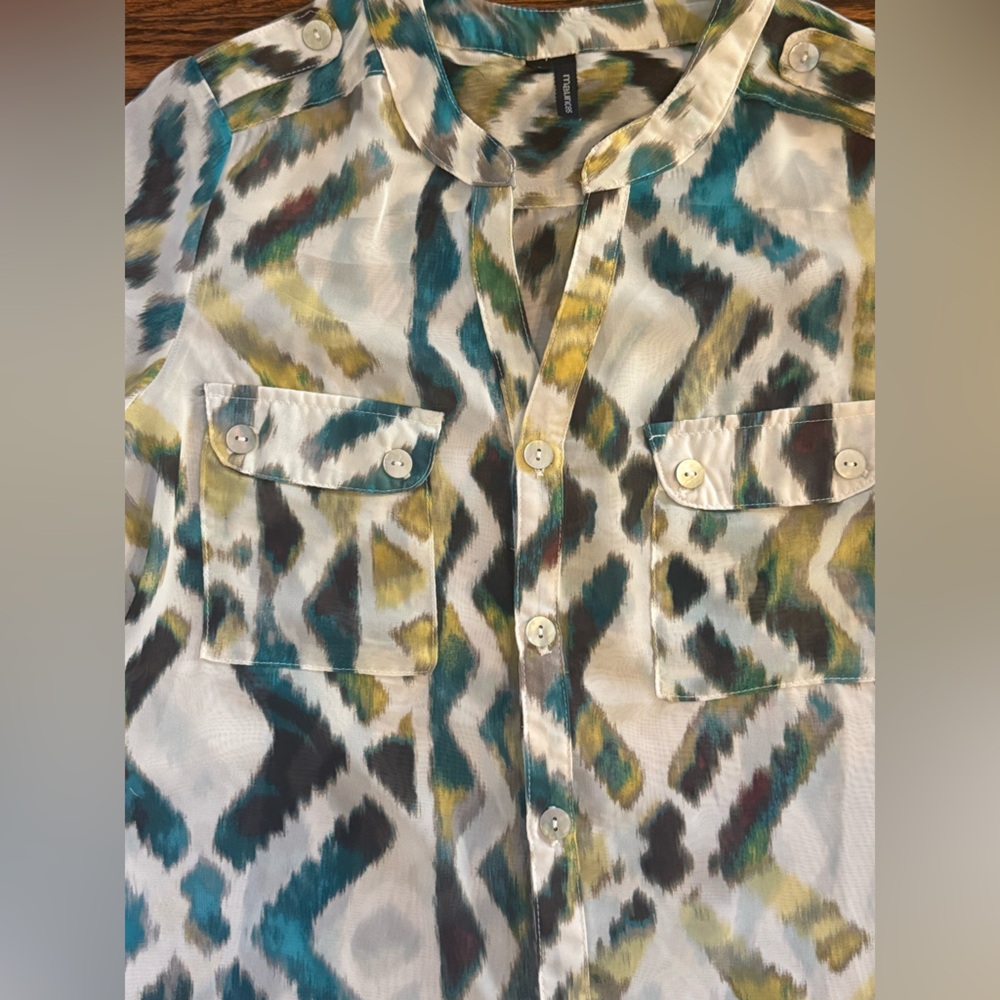 Maurices Classy Shell Button-Front Blouse - Picture 7 of 8